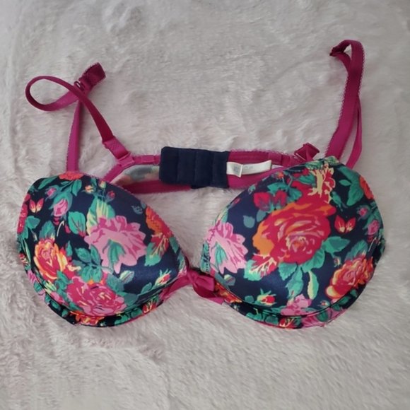 Aerie Limited Edition Pushup- Floral Magenta 'Emma' Bra- 32B - Picture 6 of 9